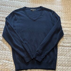 J. Crew Men's Navy V-Neck Sweater